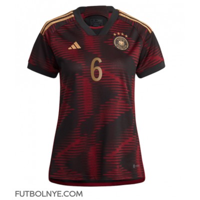 Camiseta Alemania Joshua Kimmich #6 Visitante Equipación para mujer Mundial 2022 manga corta